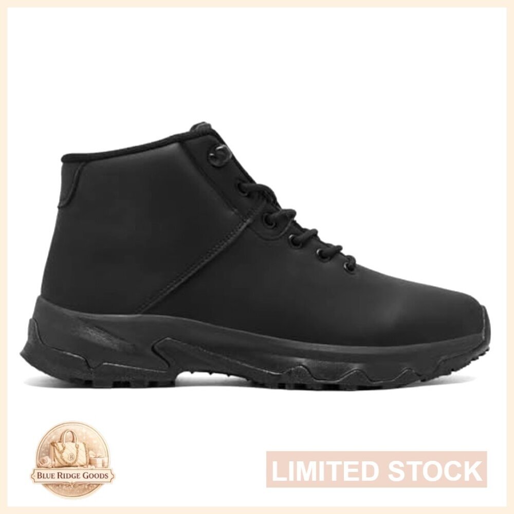 Non Slip Work Boots Waterproof Leather Ankle Boots Slip Resistant Chef Shoes - Picture 6 of 7